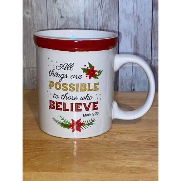 DesignPac All Things Are Possible To Those Who Believe Mark 9:23 Coffee Mug - Picture 1 of 8